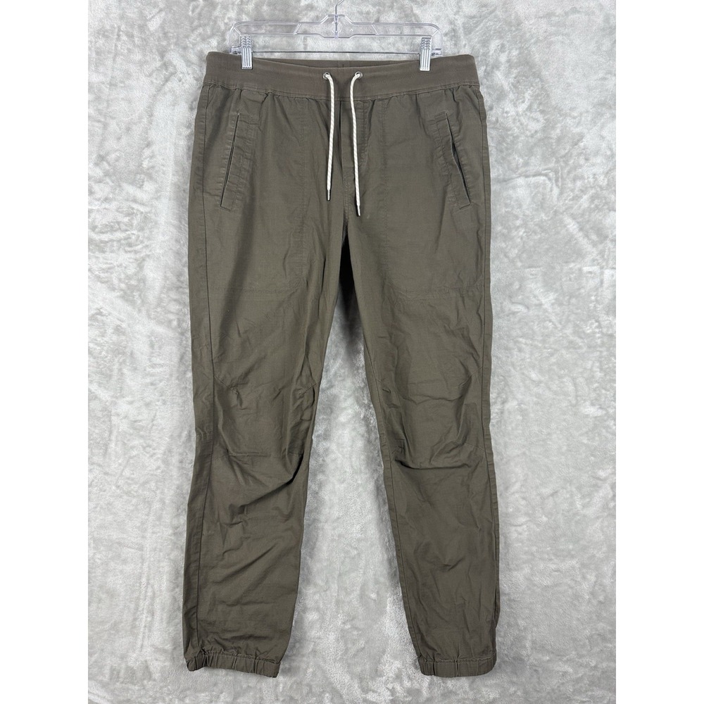 Vuori Men's Ripstop Traveler Joggers Tan Organic Cotton Mens Size XL Preppy